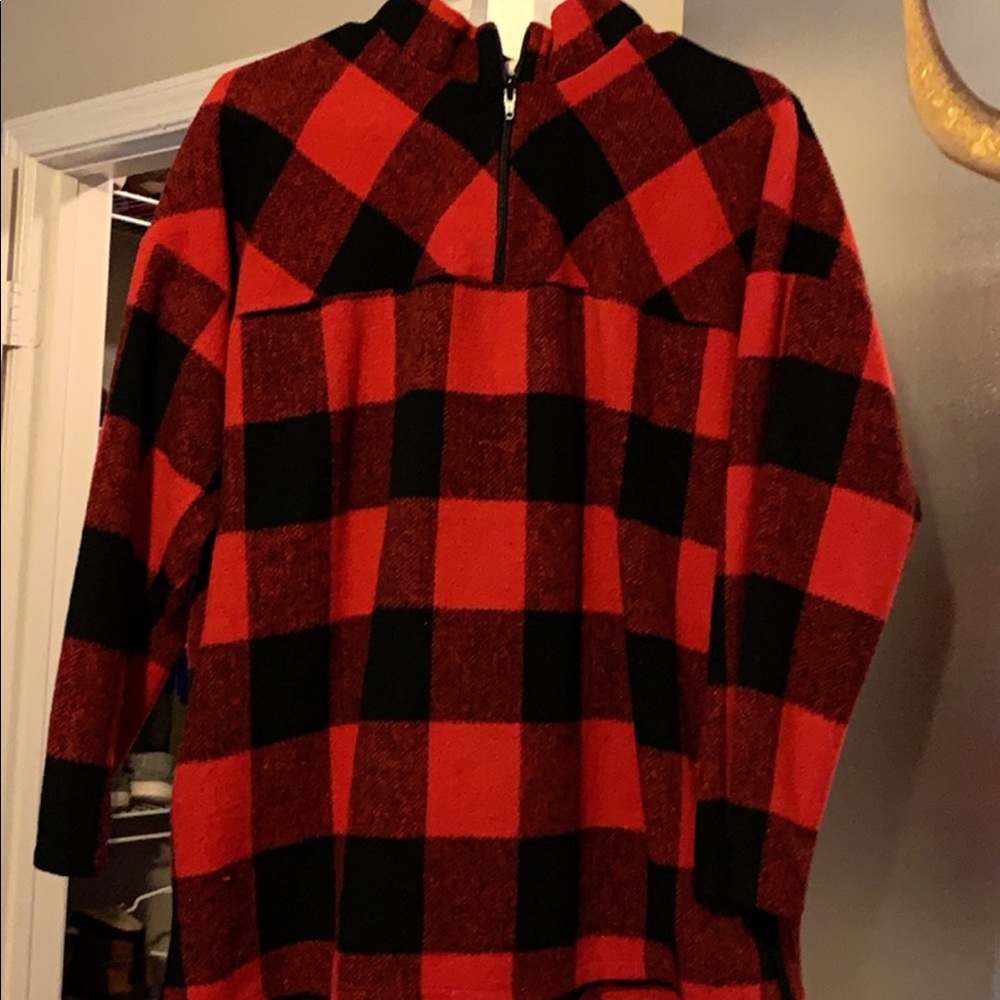 Buffalo plaid quarter zip